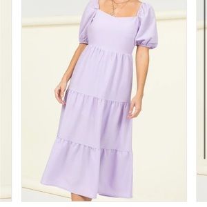 HYFVE Purple Open Back Maxi Dress